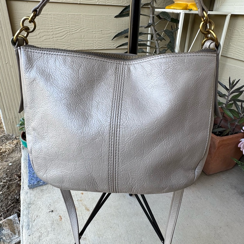 Fossil Leather Y2K Purse Crossbody Bag Charm Zip Travel Fossil Bag EUC Boho Lock